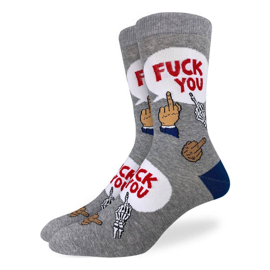 "F@*% You" Cotton Crew Socks by Good Luck Sock