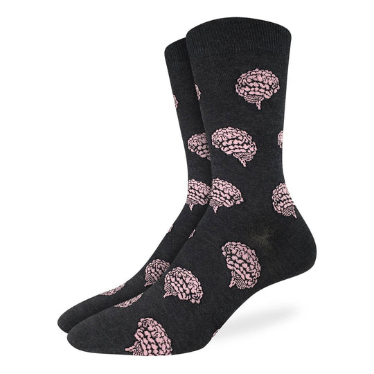 "Brains" Crew Socks by Good Luck Sock - Large