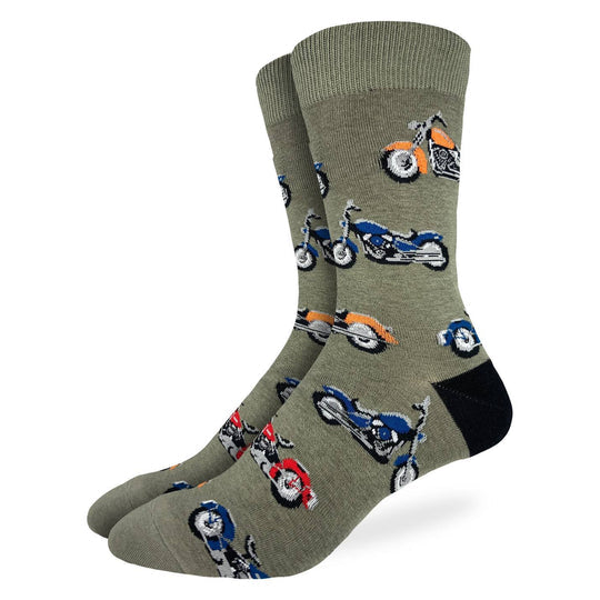 "Chopper Motorcycle" Crew Socks by Good Luck Sock - Large