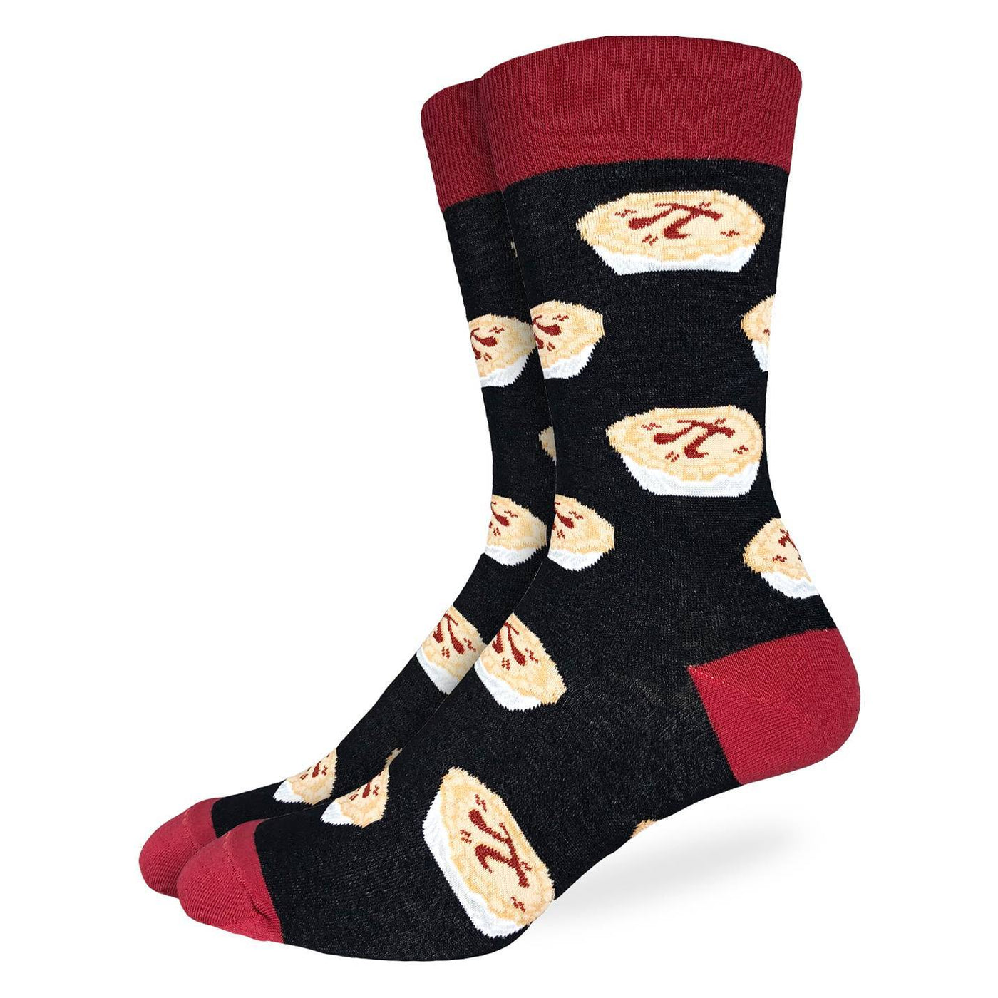 "Pi Pie" Cotton Crew Socks by Good Luck Sock