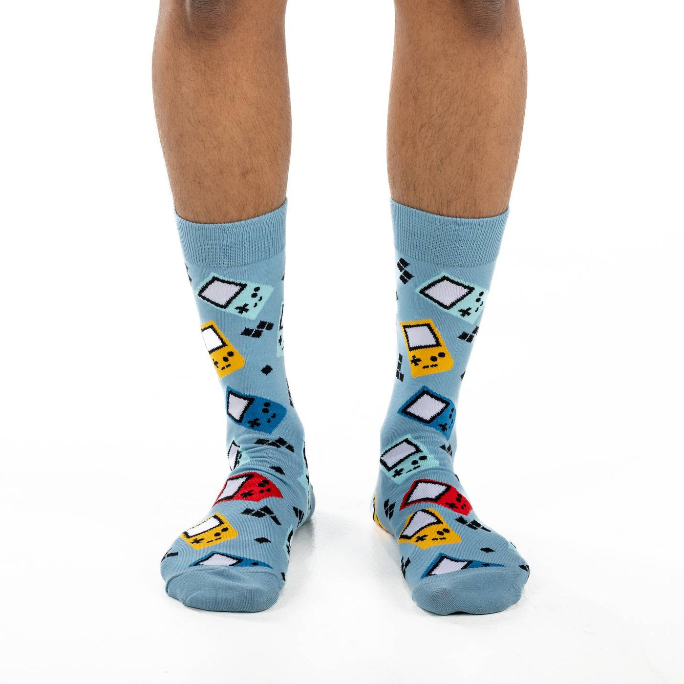 "Handheld Game Console" Crew Socks by Good Luck Sock