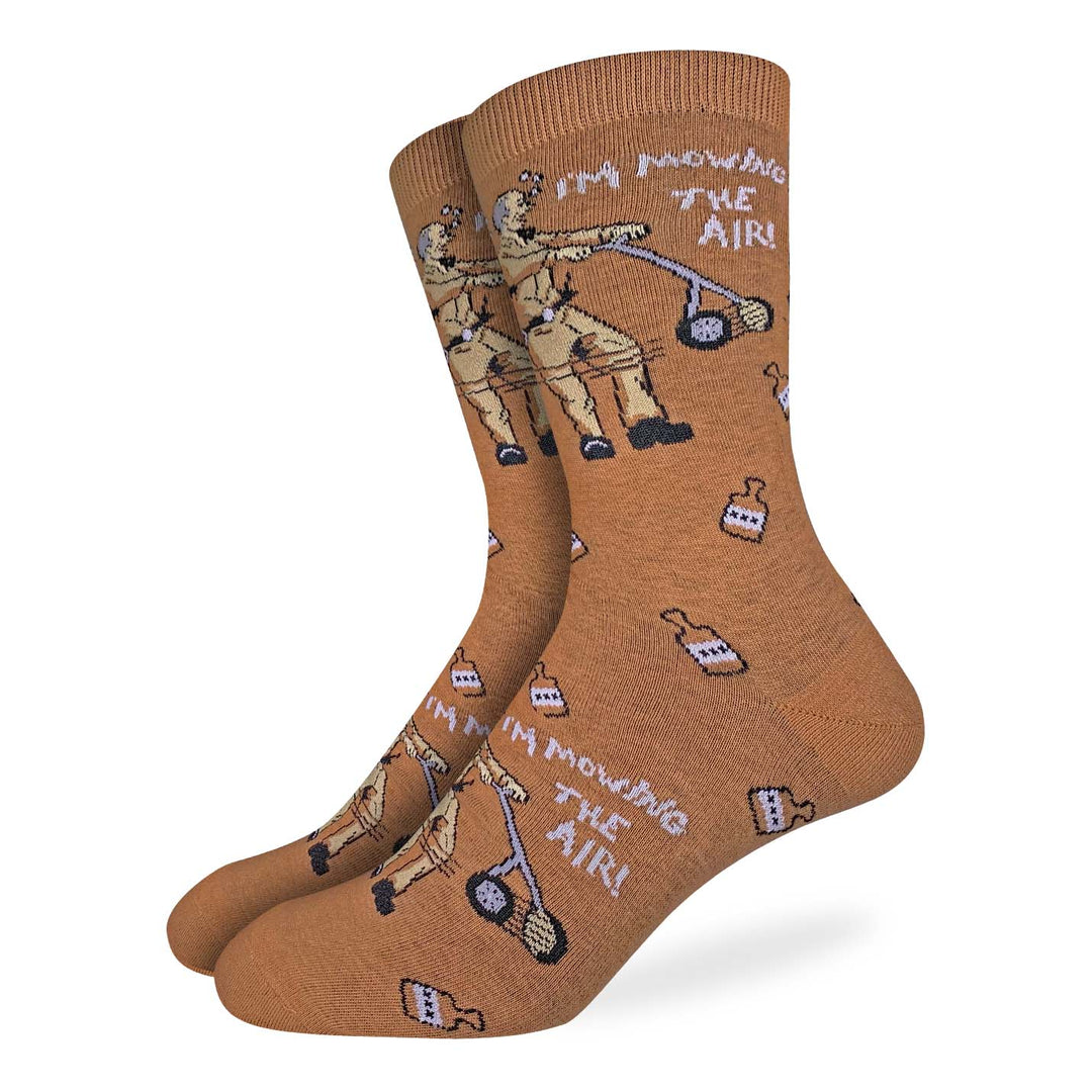 "Trailer Park Boys, Mr. Lahey Mowing Air " Crew Socks by Good Luck Sock - Large - SALE