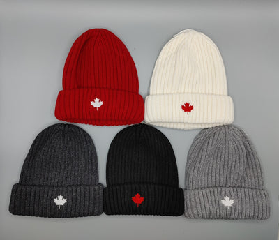 Unisex Merino Wool Blend Ribbed Toque