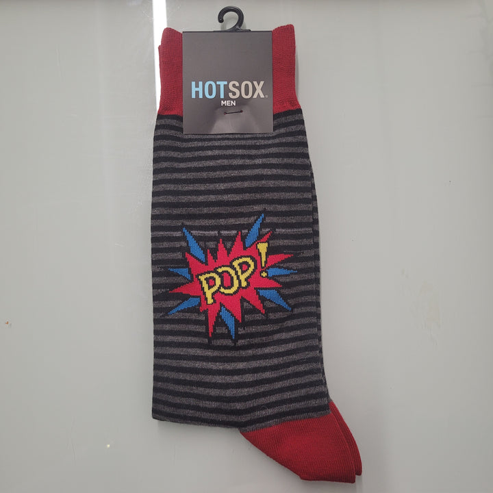 "Pop" Cotton Crew Socks by Hot Sox - Large