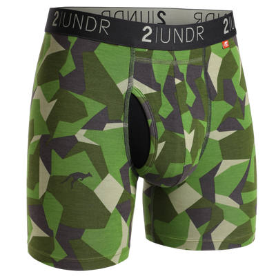 2UNDR Swing Shift 6" Boxer Brief - Green Camo