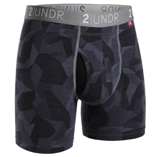 2UNDR Swing Shift 6" Boxer Brief - Black Camo