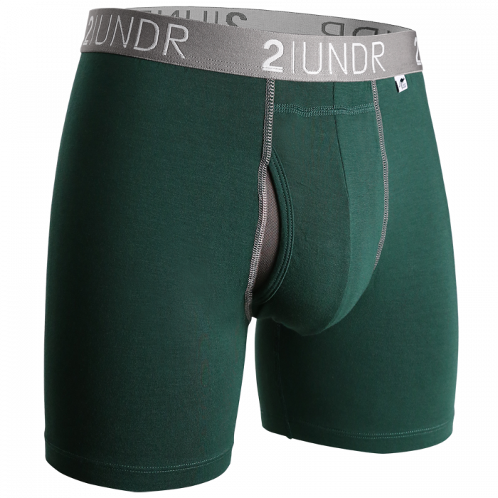 2UNDR Swing Shift 6" Boxer Brief - Dark Green