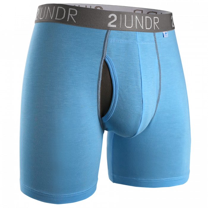 2UNDR Swing Shift 6" Boxer Brief - Light Blue