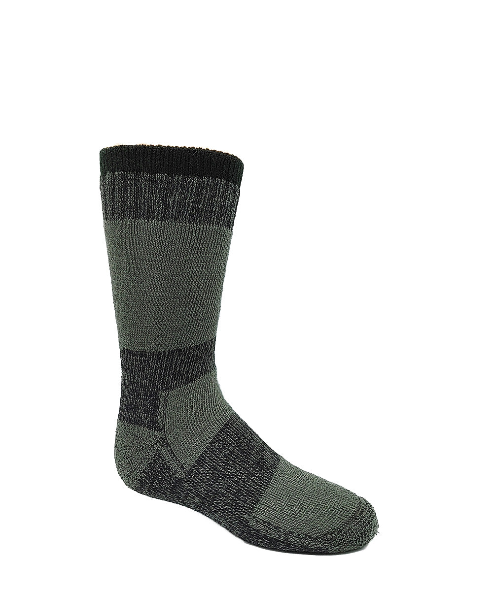 Kid's Merino Wool Thermal Socks In Green