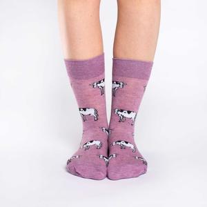 animal socks with cow pattern