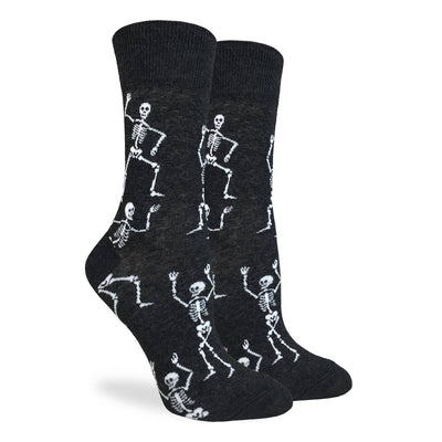 "Skeletons" Cotton Crew Socks by Good Luck Sock