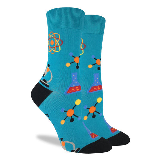 "Science" Cotton Crew Socks by Good Luck Sock