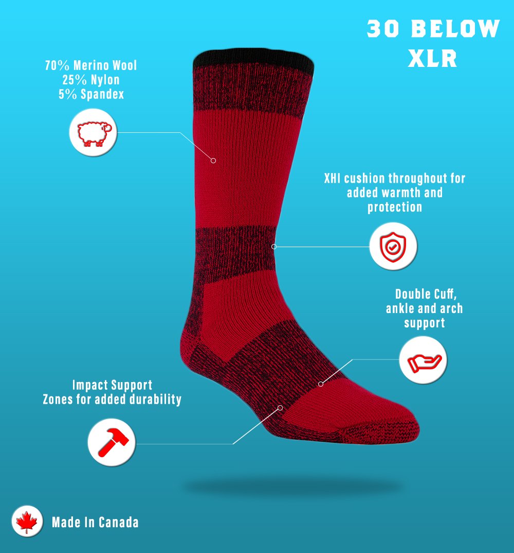 Kid's Merino Wool Thermal Socks Features 