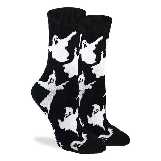 "Ghost" Cotton Crew Socks by Good Luck Sock - SALE