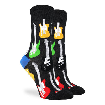 Electric Guitars Cotton Crew Socks by Good Luck Sock