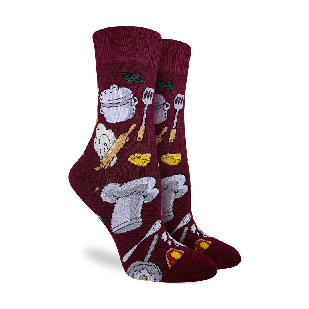"Chef" Cotton Crew Socks by Good Luck Sock - SALE