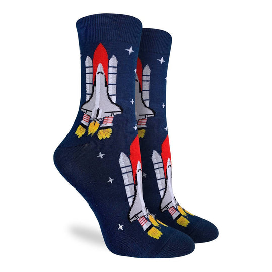 "Space Shuttle" Crew Socks by Good Luck Sock - SALE