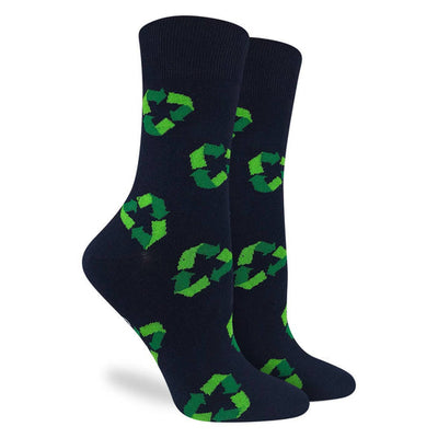 "Recycle" Cotton Crew Socks by Good Luck Sock - SALE
