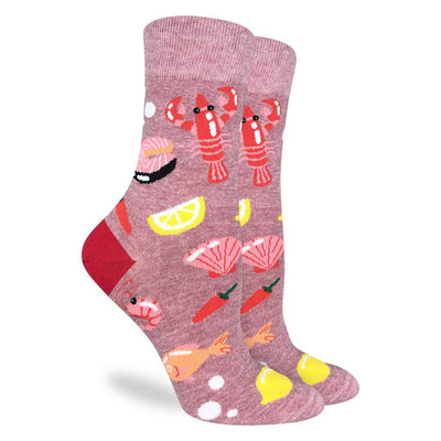 "Seafood" Crew Socks by Good Luck Sock