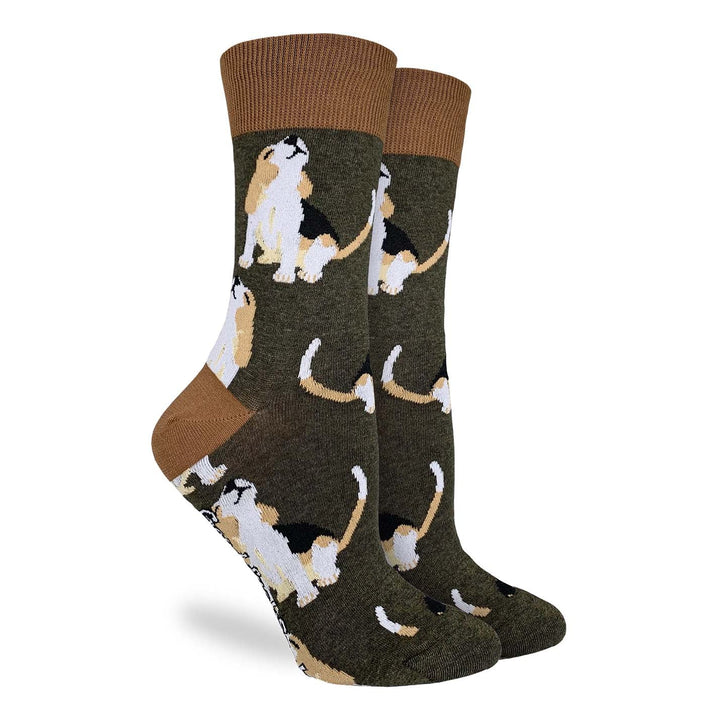 animal socks with howling beagle