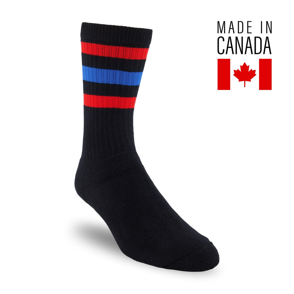 J.B. Field's Organic Cotton Varsity Stripe Socks | Made in Canada