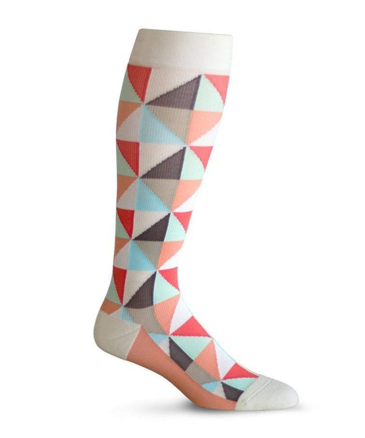 geometric compression socks 