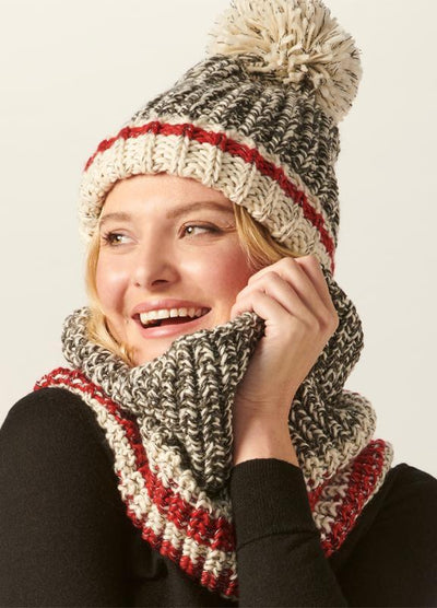 Charlie Paige Classic Winter Heritage Hat and Mitten Set