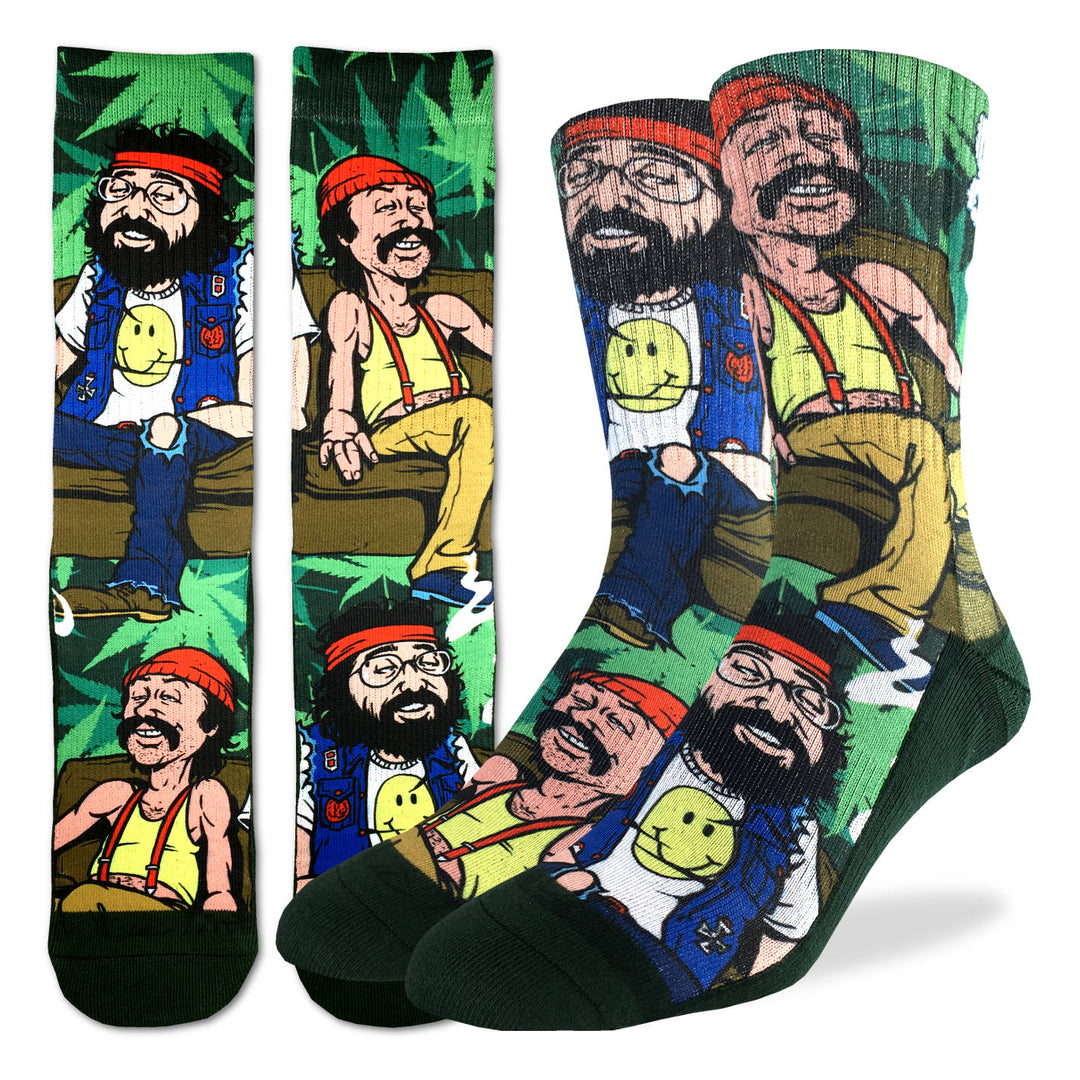 "Cheech & Chong Couch" Active Socks by Good Luck Sock - Large