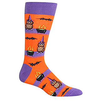 "Owl Witch" Crew Socks by Hot Sox - Large