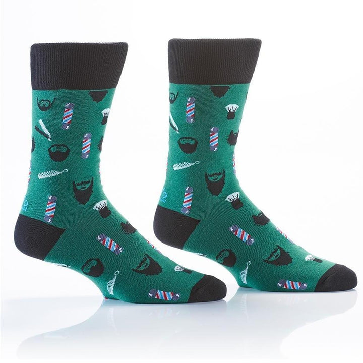 "Team Beard" Cotton Dress Crew Socks by YO Sox - Large