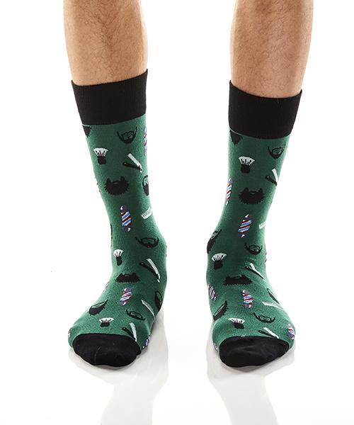 "Team Beard" Cotton Dress Crew Socks by YO Sox - Large