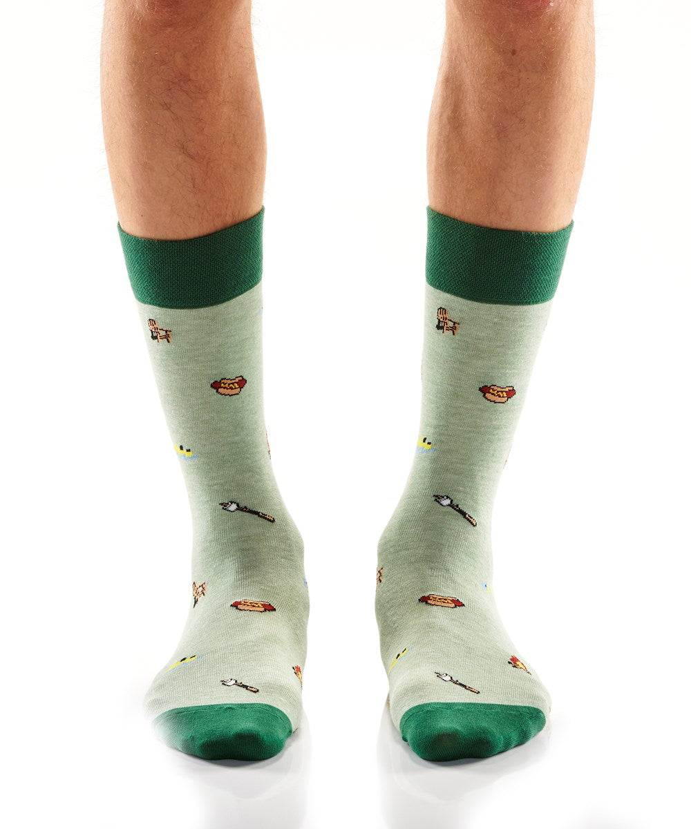 "Cottage" Dress Crew Socks by YO Sox - Large