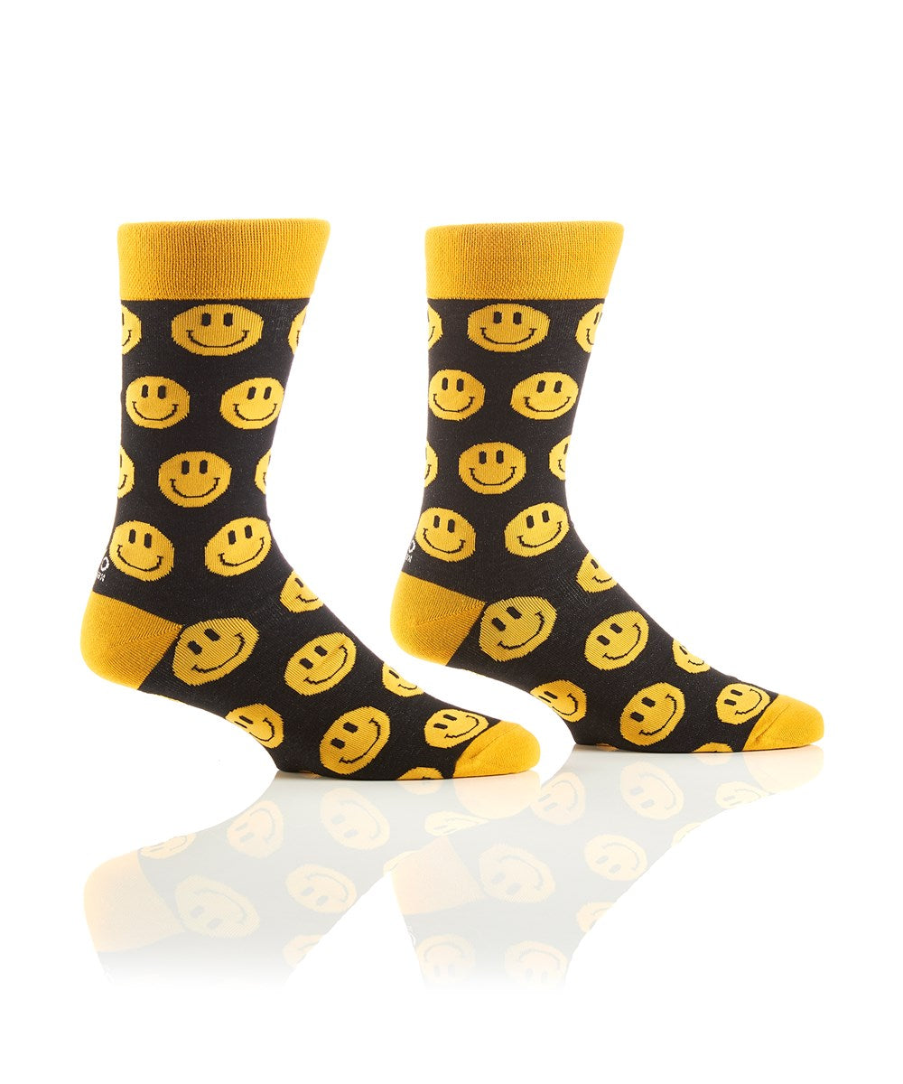 "Pure Happiness" Cotton Dress Crew Socks by YO Sox - Large