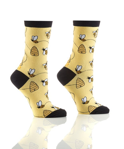 animal socks with bees and honeycomb