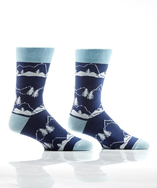 "Snow Day" Cotton Crew Socks by YO Sox - Large