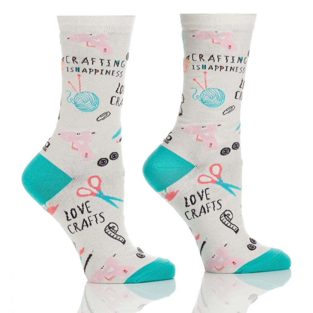 Chaussettes en coton « Happy Crafting » par YO Sox - Medium