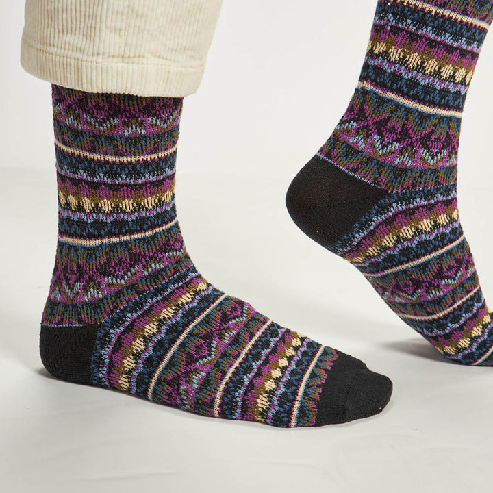 Chaussettes mi-mollet « Blue Softies » de YO Sox - Taille L 