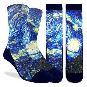 "The Starry Night" Crew Socks by Good Luck Sock
