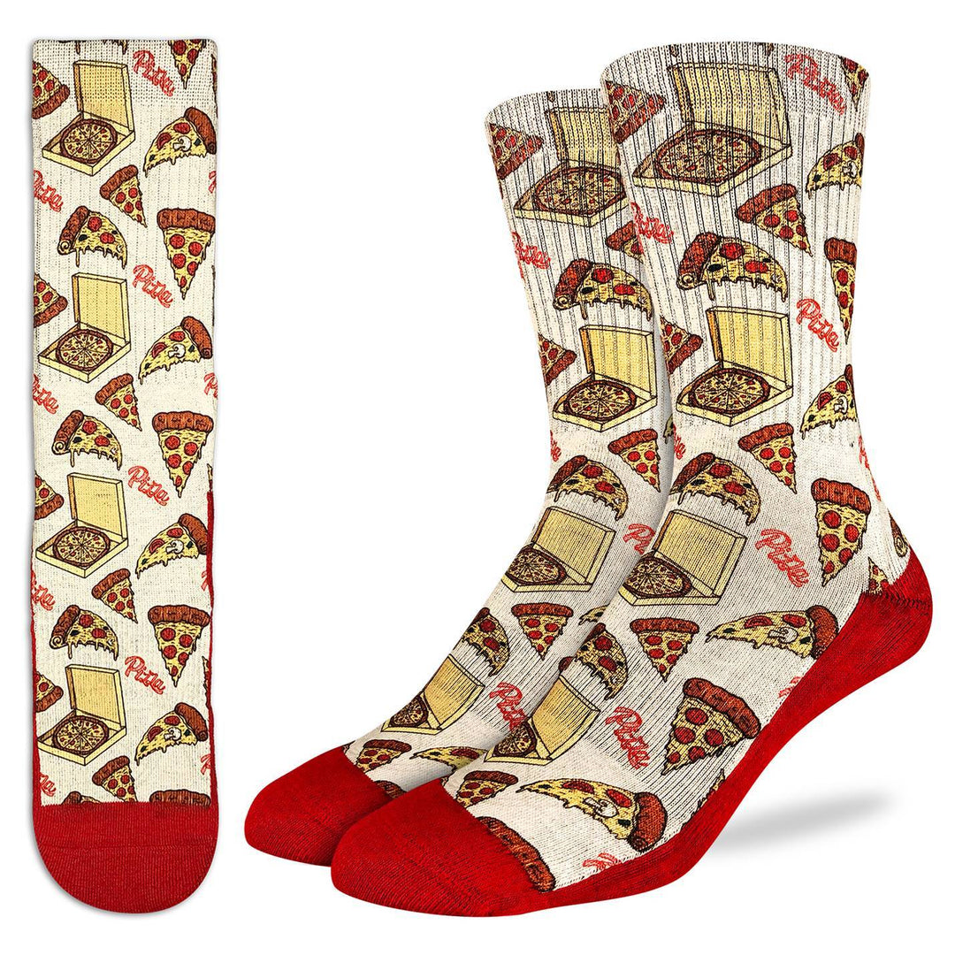 "Pizza" Active Crew Socks by Good Luck Sock