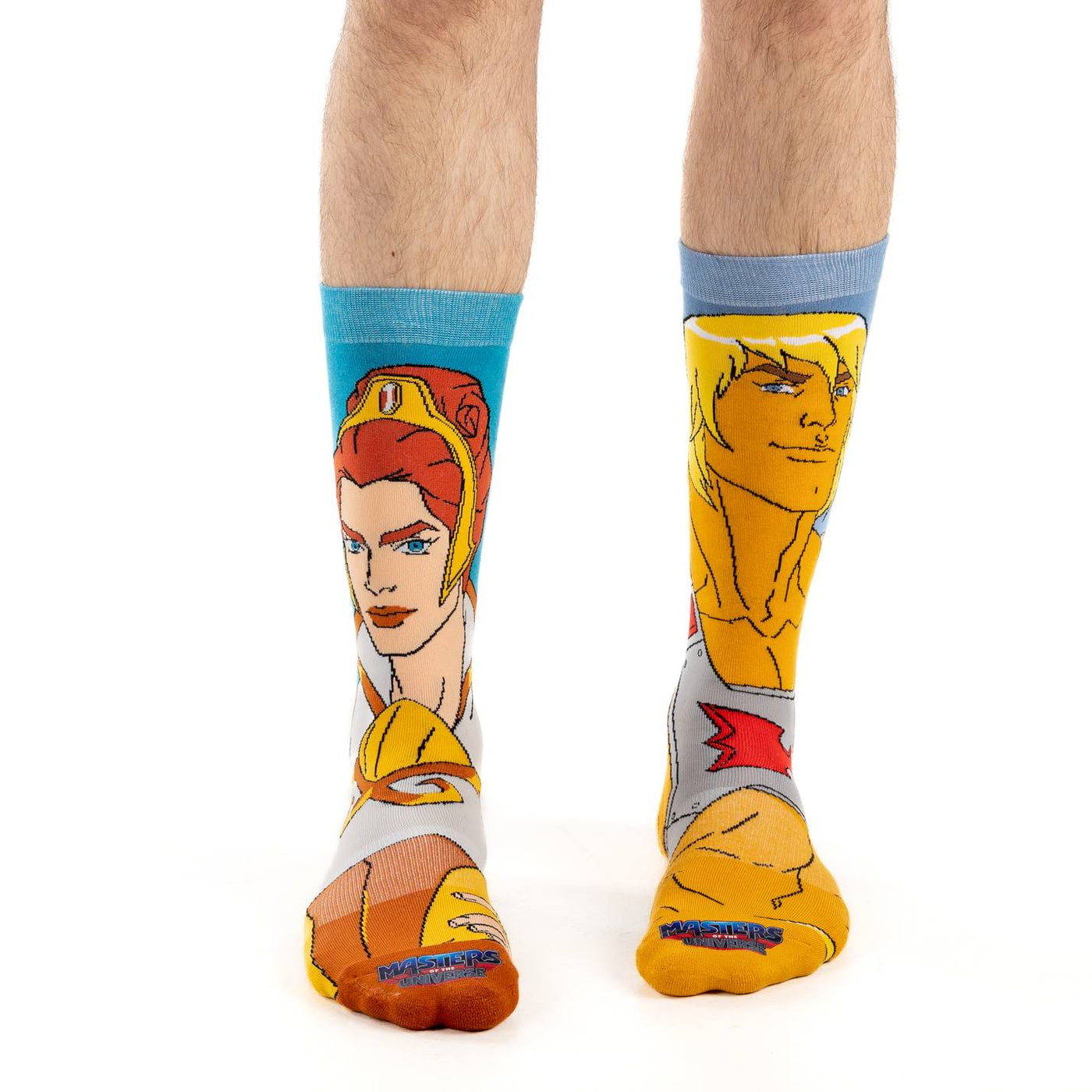 "Masters of the Universe, He-Man and Teela" Crew Socks by Good Luck Sock - Large