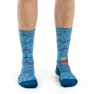 "Mr. Meeseeks" Crew Socks by Good Luck Sock - Large