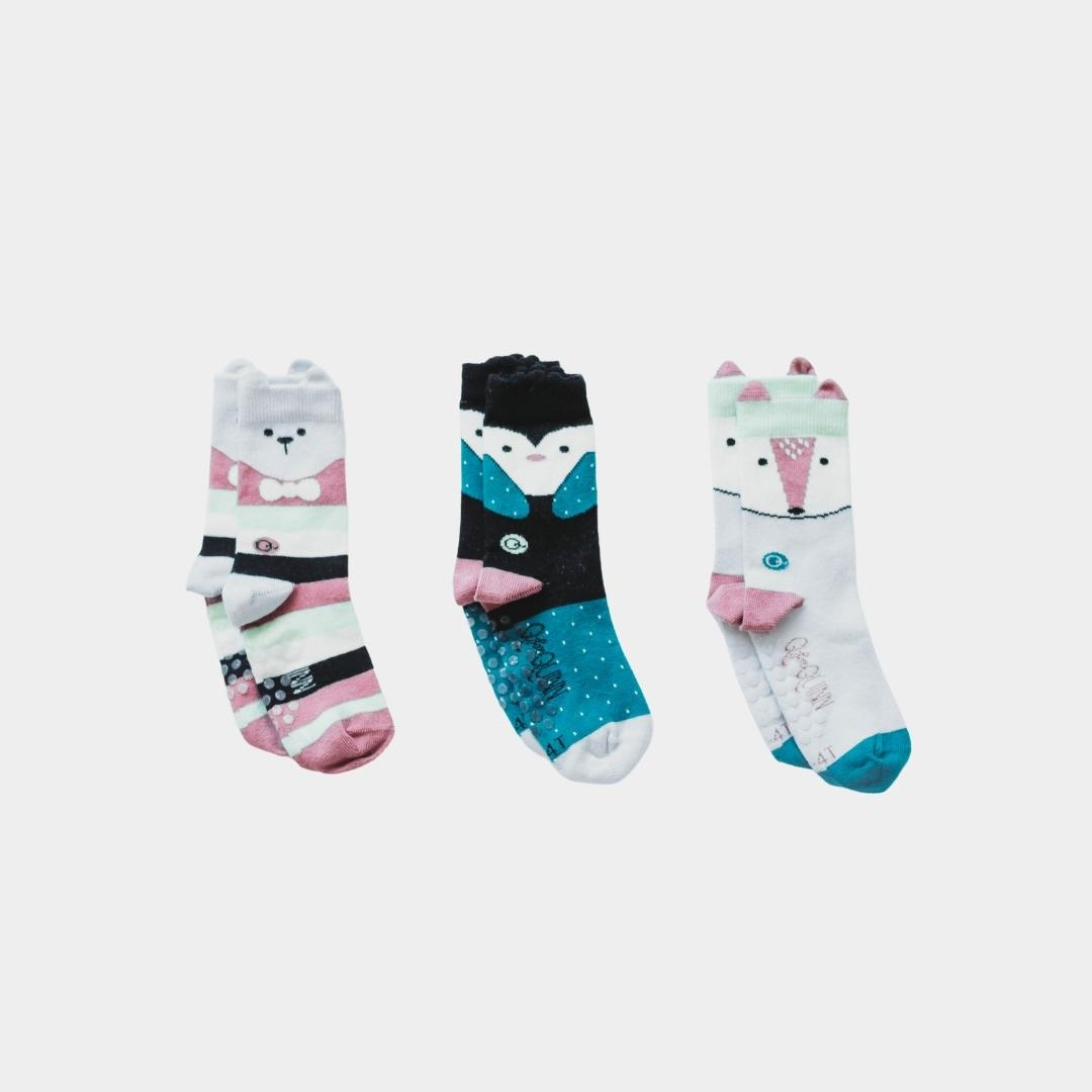 Q for Quinn "Soft & Sweet " Toddler Socks (3 pairs)