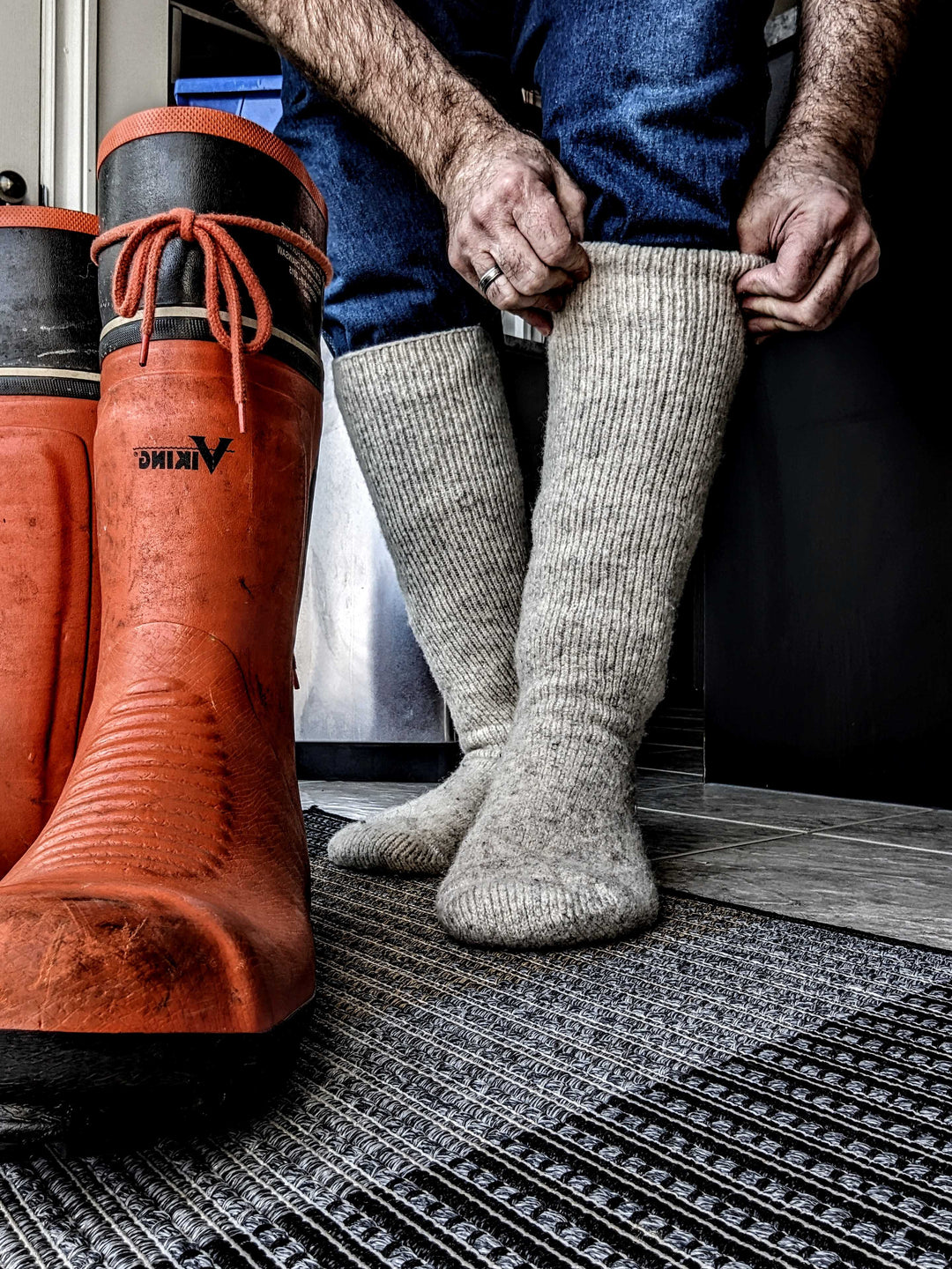 J.B. Field's Men's Icelandic 50 Below Gumboot Wool Thermal Sock