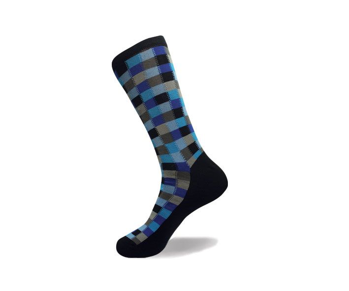 Vagden Men's "Tile Pattern" Pattern Cotton Dress Sock