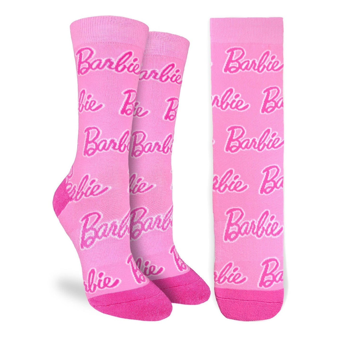 "Barbie Logo" Active Crew Socks by Good Luck Sock - Medium