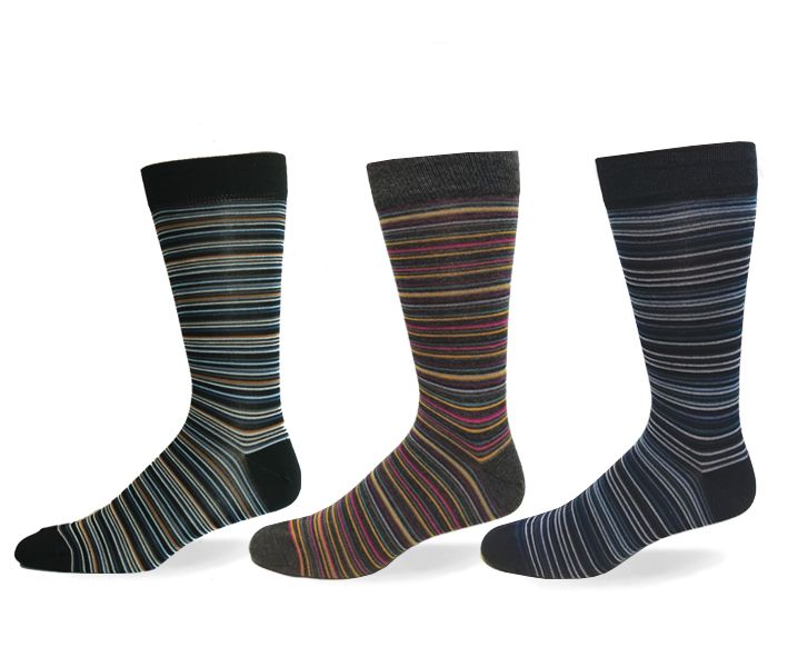 bamboo socks with colored stripes