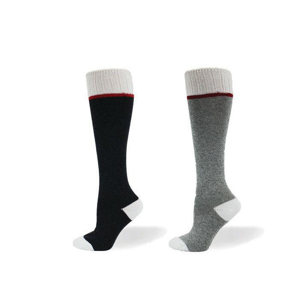 Black and White Knee-high Striped Socks