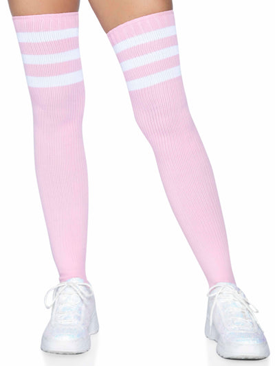 thigh high socks pink