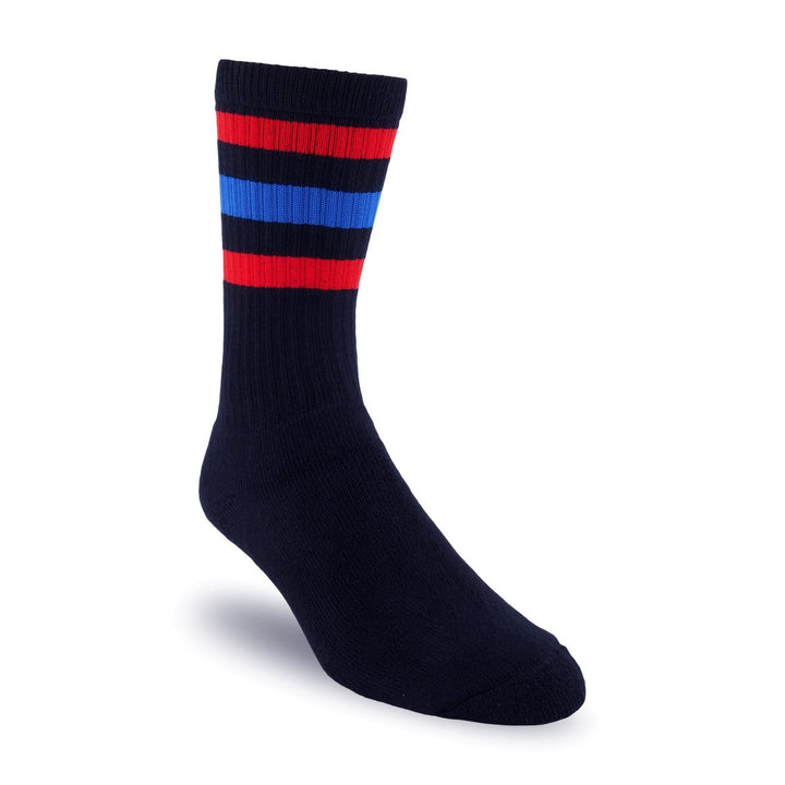 organic cotton socks with varsity stripe