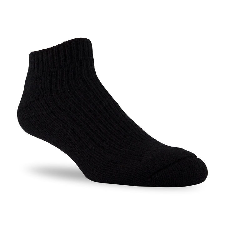 black wool slipper ankle socks
